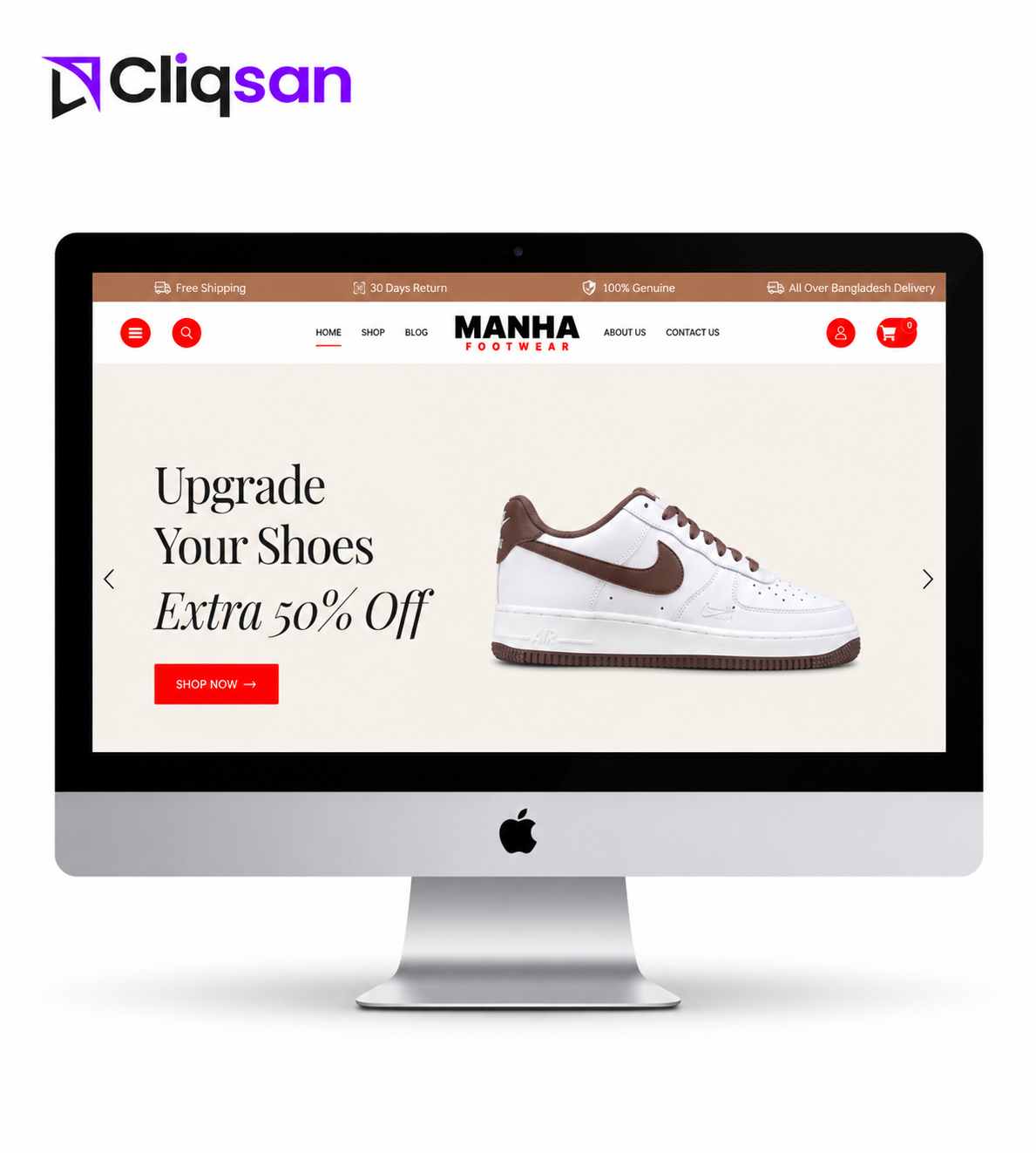 Cliqsan’s own website: modern, quick and built to generate leads